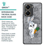 Cute Baby Bunny Glass Case for Vivo V29e 5G