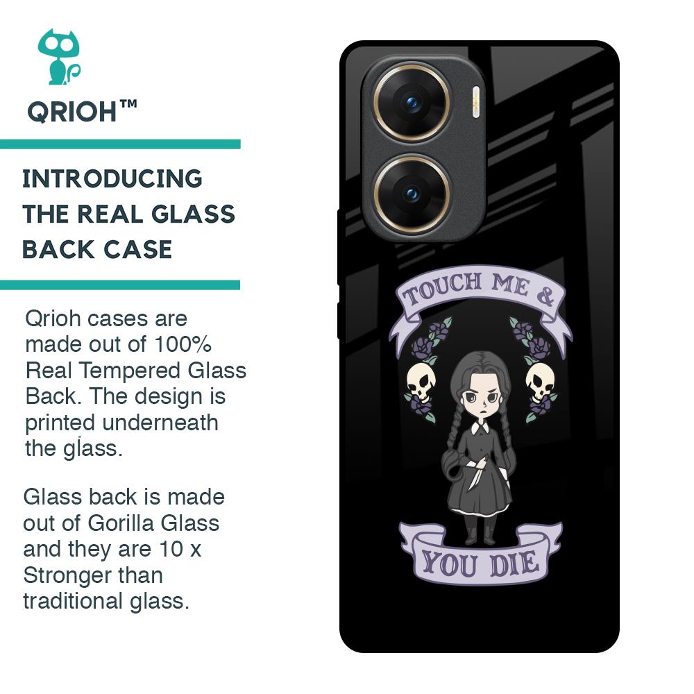 Touch Me & You Die Glass Case for Vivo V29e 5G