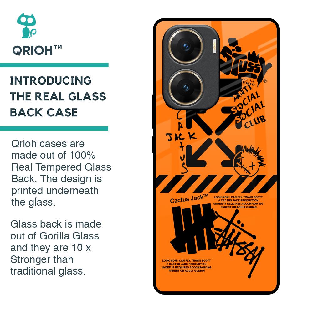 Anti Social Club Glass Case for Vivo V29e 5G