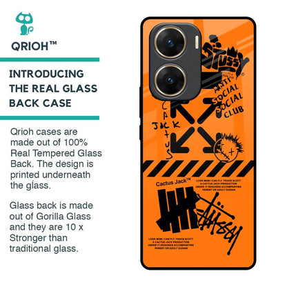 Anti Social Club Glass Case for Vivo V29e 5G