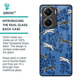 Blue Cheetah Glass Case for Vivo V29e 5G