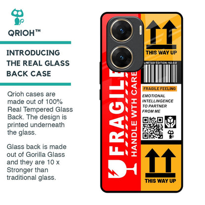Handle With Care Glass Case for Vivo V29e 5G