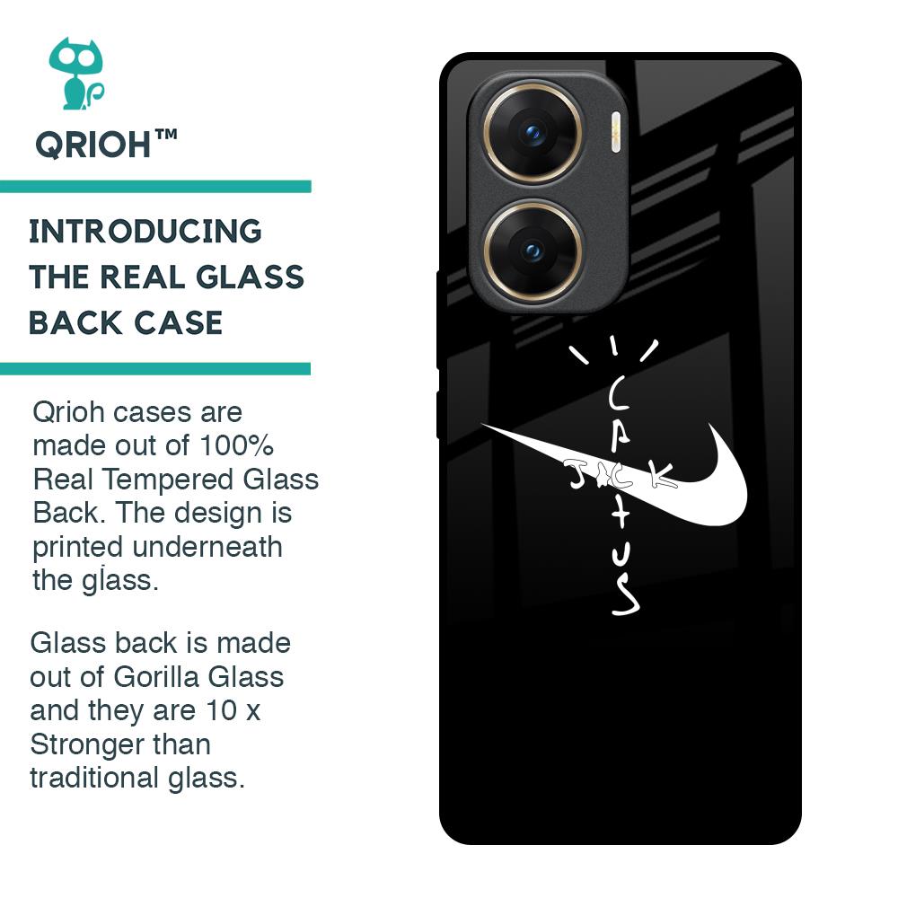 Jack Cactus Glass Case for Vivo V29e 5G