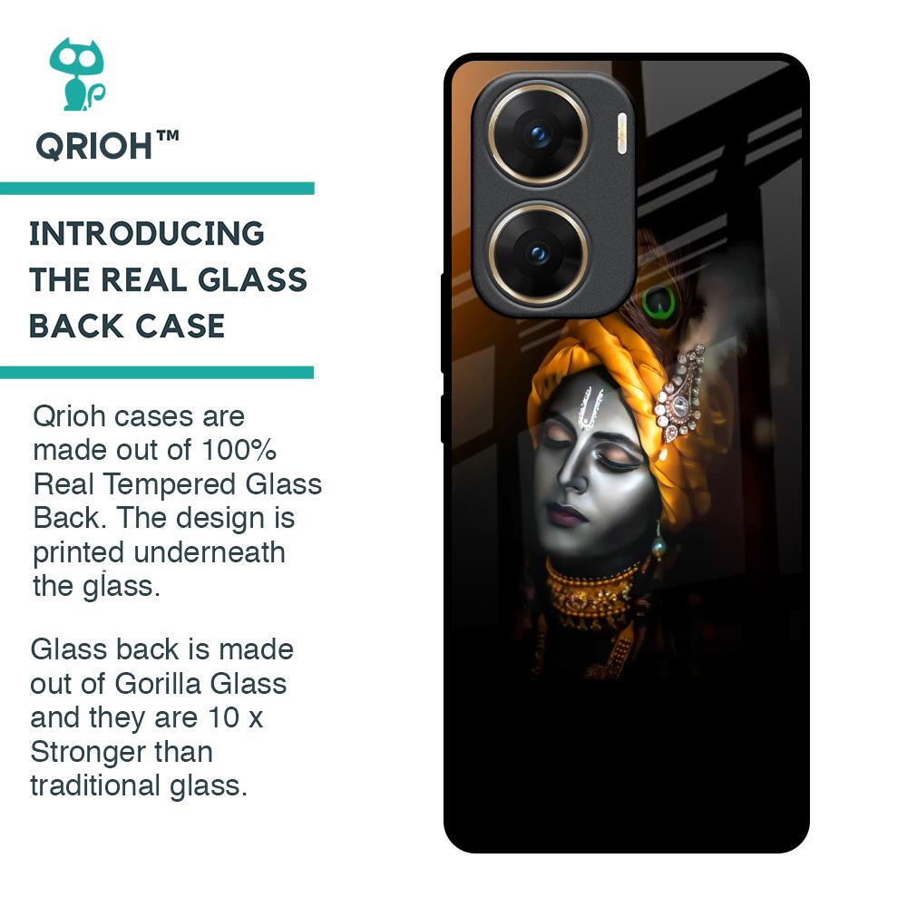 Ombre Krishna Glass Case for Vivo V29e 5G