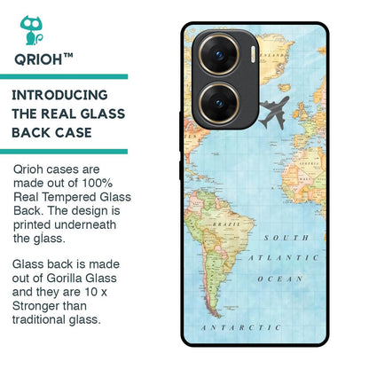 Travel Map Glass Case for Vivo V29e 5G