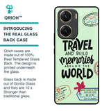 Travel Stamps Glass Case for Vivo V29e 5G