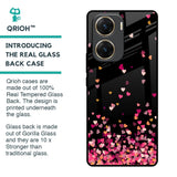 Heart Rain Fall Glass Case For Vivo V29e 5G