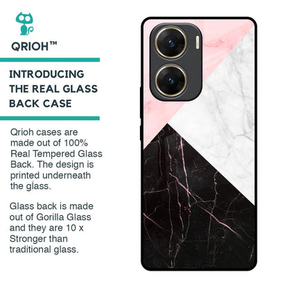 Marble Collage Art Glass Case For Vivo V29e 5G