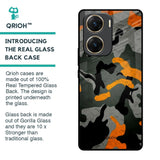 Camouflage Orange Glass Case For Vivo V29e 5G