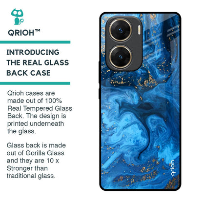 Gold Sprinkle Glass Case for Vivo V29e 5G