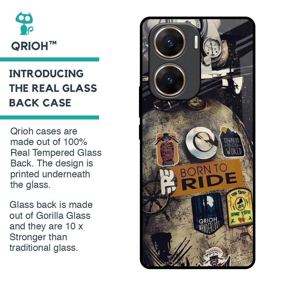Ride Mode On Glass Case for Vivo V29e 5G