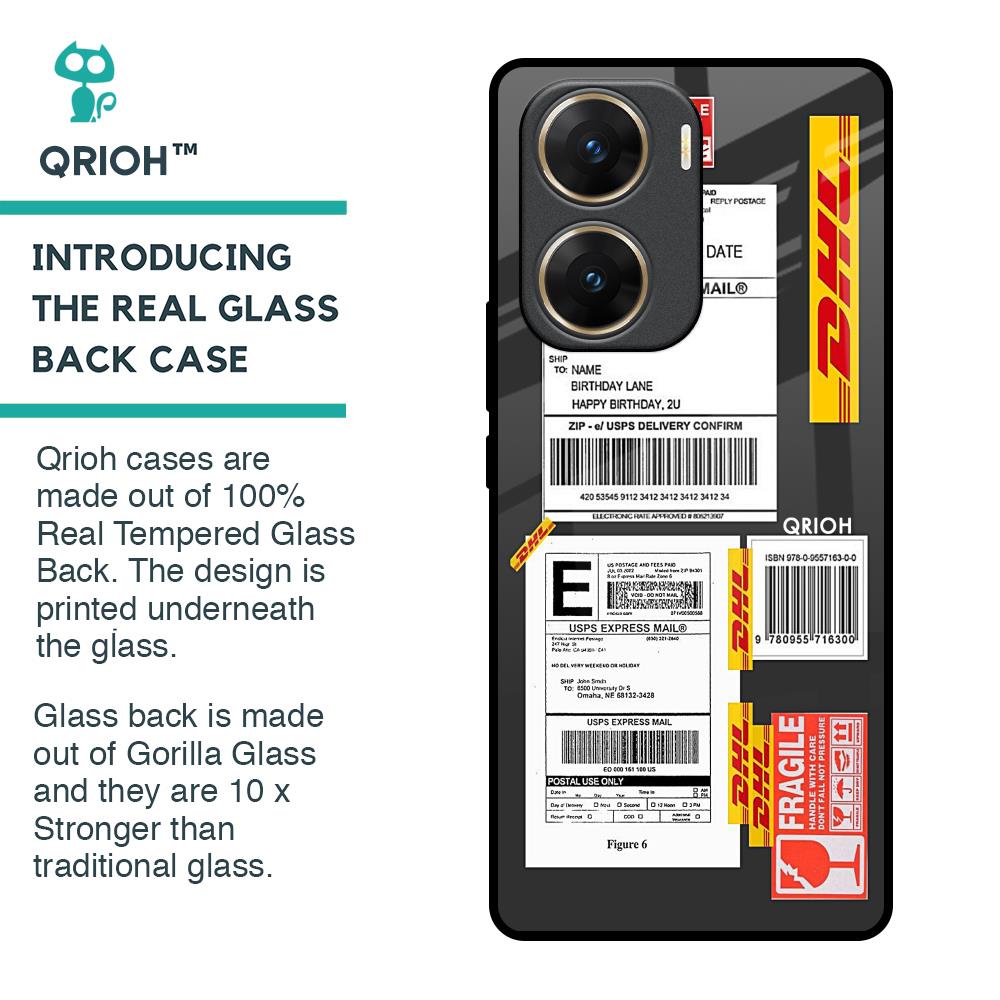 Cool Barcode Label Glass Case For Vivo V29e 5G