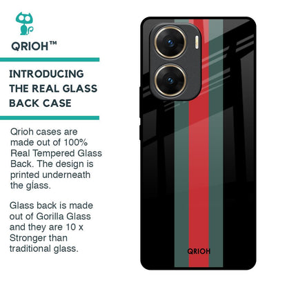 Vertical Stripes Glass Case for Vivo V29e 5G