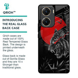 Red Moon Tiger Glass Case for Vivo V29e 5G