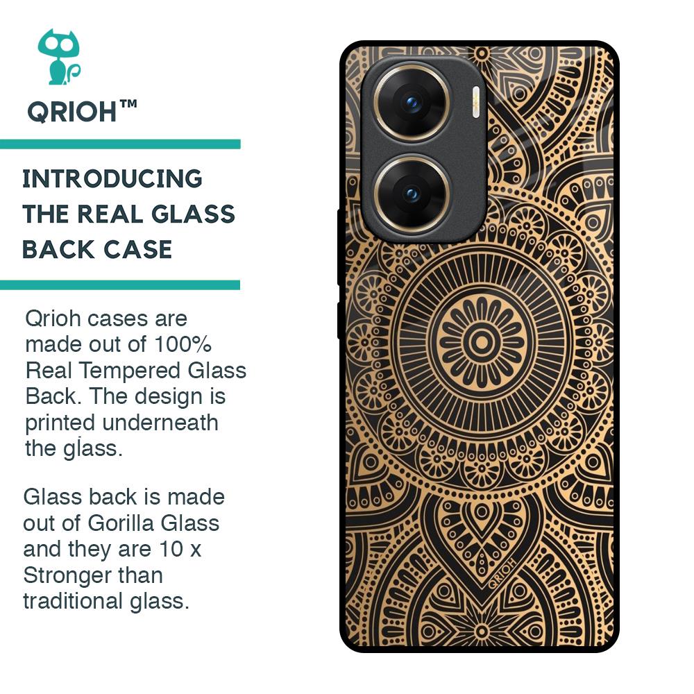Luxury Mandala Glass Case for Vivo V29e 5G