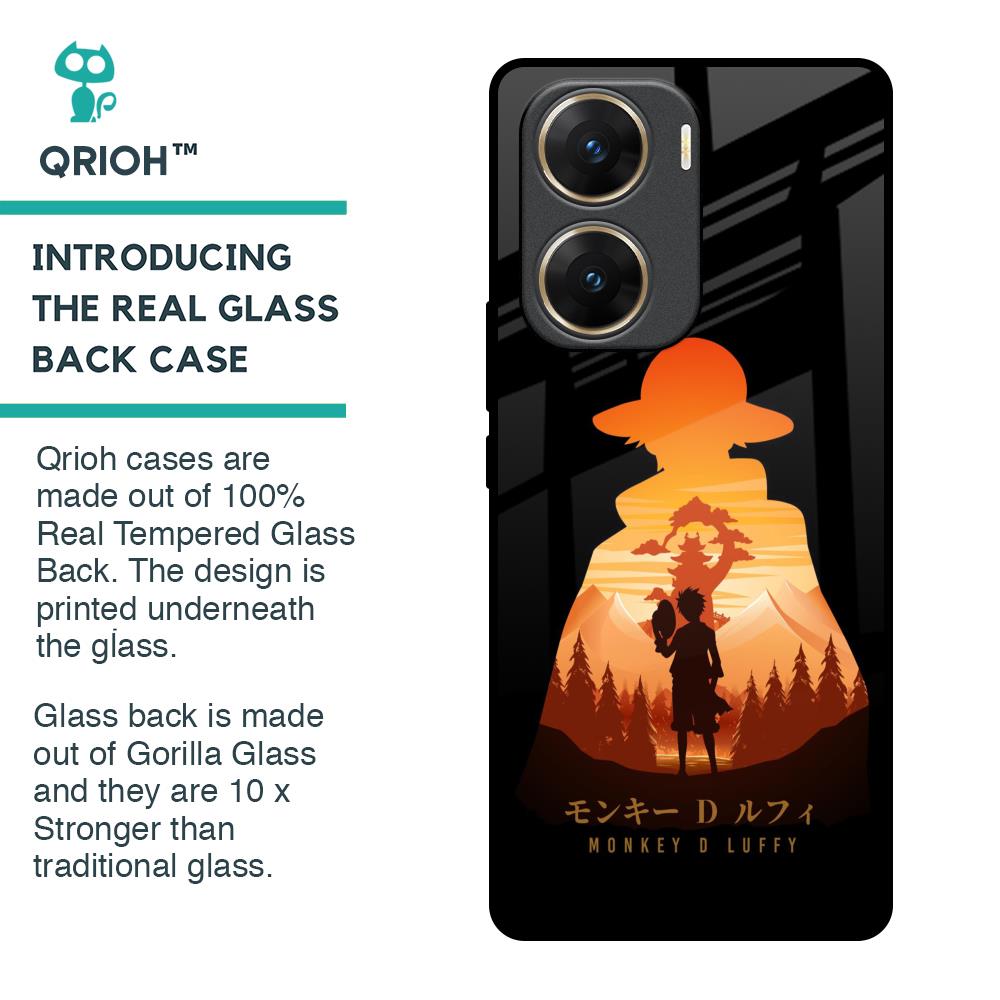 Luffy One Piece Glass Case for Vivo V29e 5G