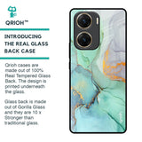 Green Marble Glass Case for Vivo V29e 5G