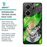 Anime Green Splash Glass Case for Vivo V29e 5G