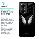 White Angel Wings Glass Case for Vivo V29e 5G