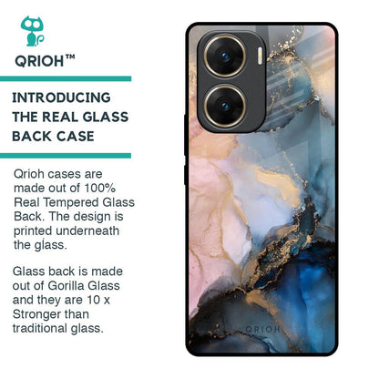 Marble Ink Abstract Glass Case for Vivo V29e 5G
