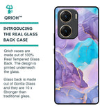 Alcohol ink Marble Glass Case for Vivo V29e 5G