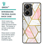 Geometrical Marble Glass Case for Vivo V29e 5G
