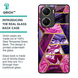 Electroplated Geometric Marble Glass Case for Vivo V29e 5G