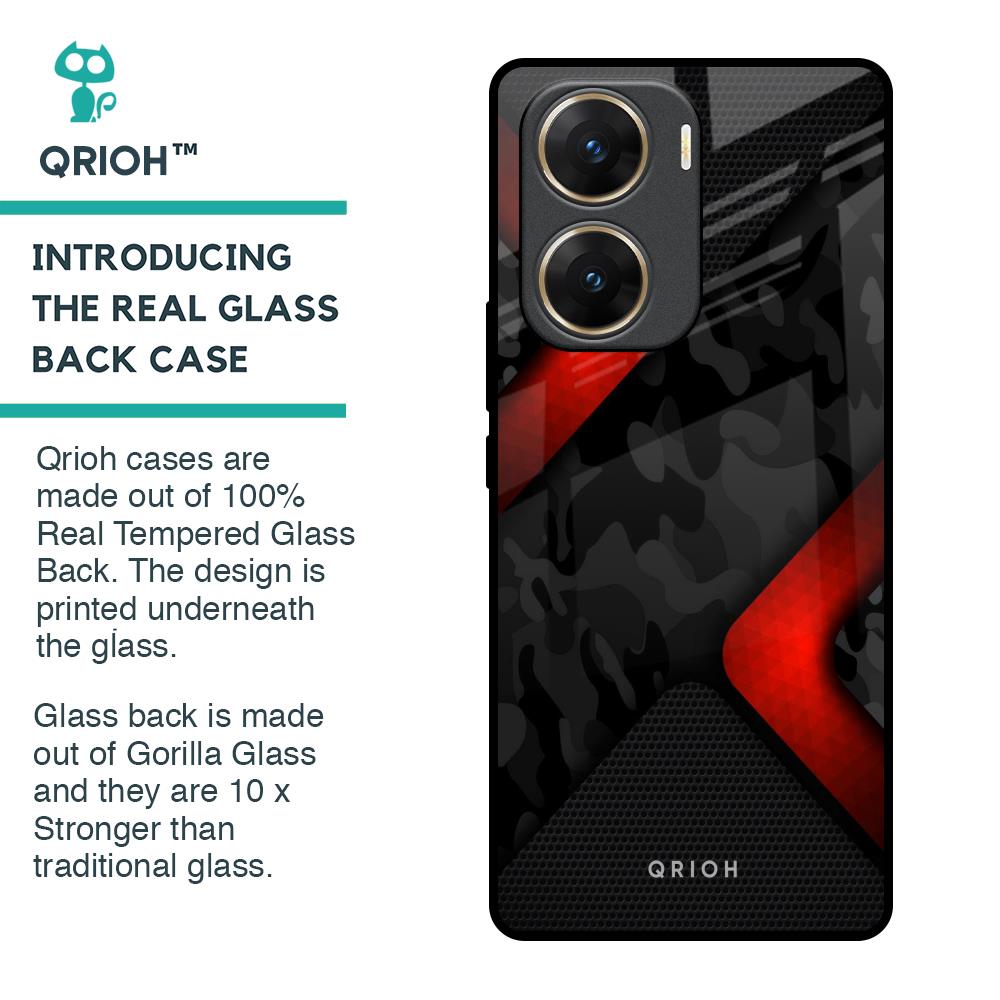 Modern Camo Abstract Glass Case for Vivo V29e 5G