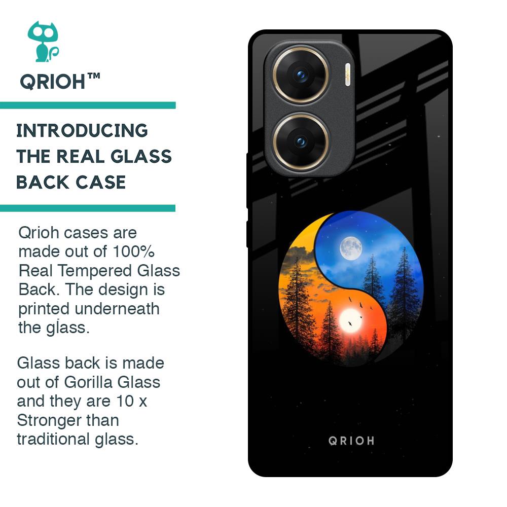 Yin Yang Balance Glass Case for Vivo V29e 5G