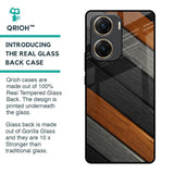 Tri Color Wood Glass Case for Vivo V29e 5G