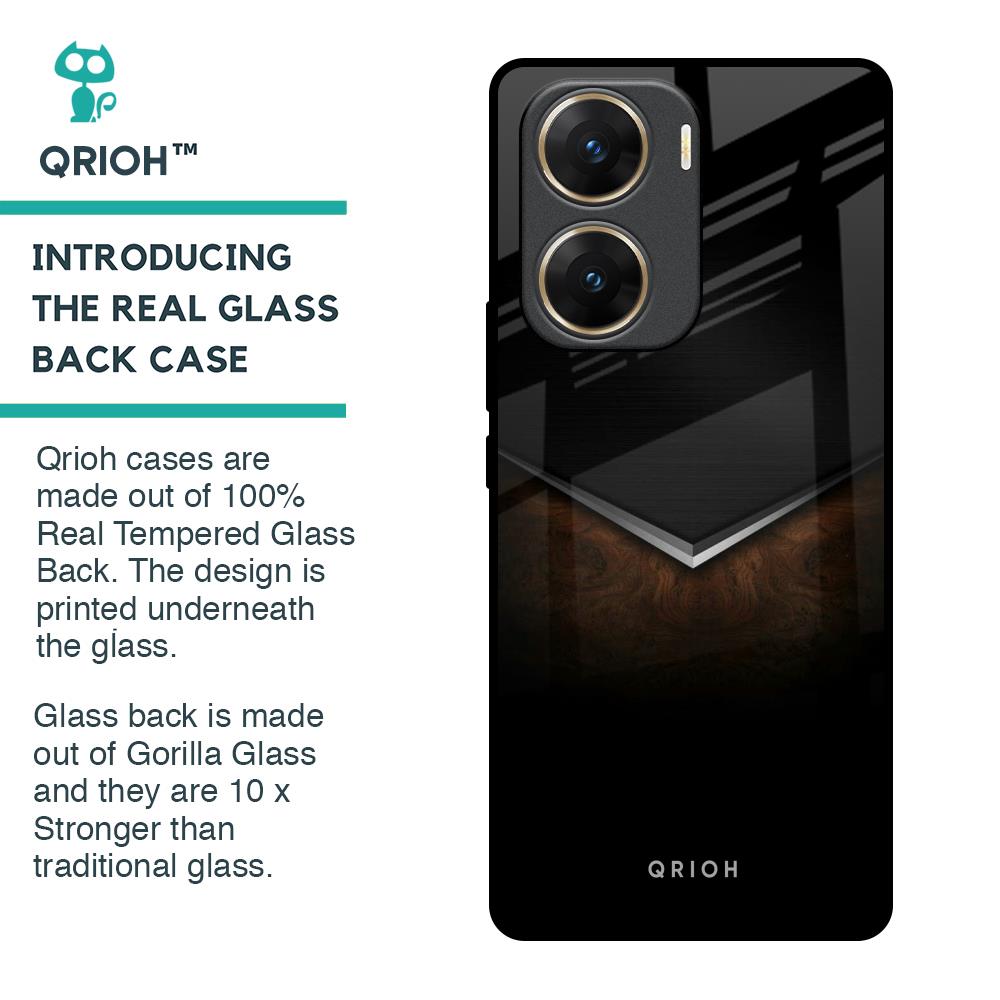 Dark Walnut Glass Case for Vivo V29e 5G