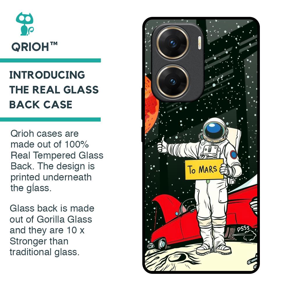 Astronaut on Mars Glass Case for Vivo V29e 5G