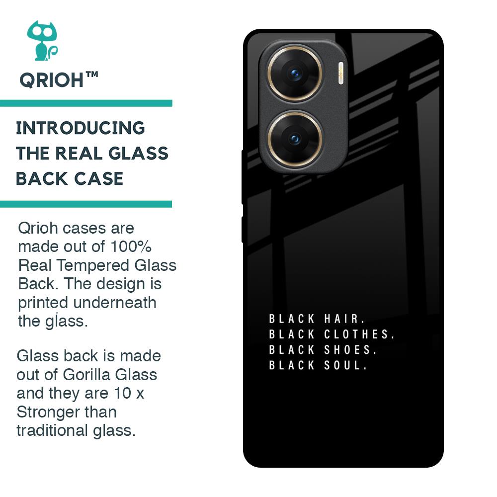 Black Soul Glass Case for Vivo V29e 5G