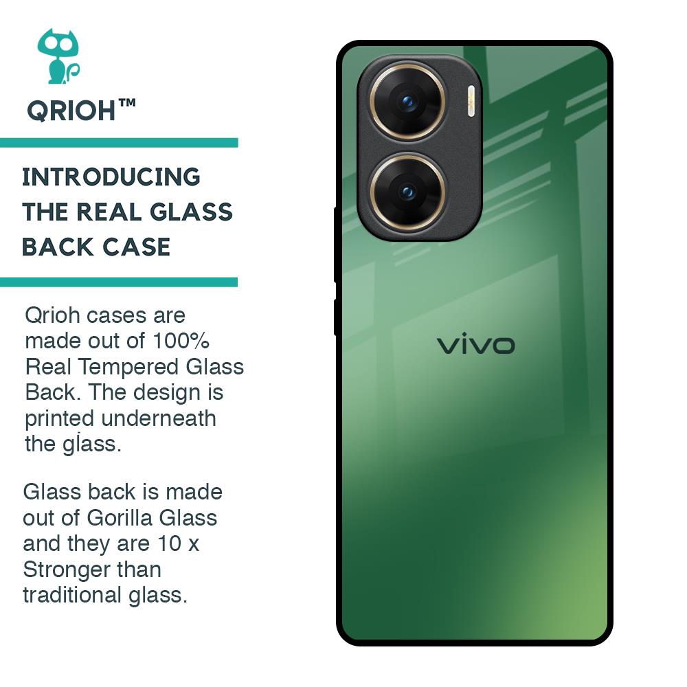 Green Grunge Texture Glass Case for Vivo V29e 5G