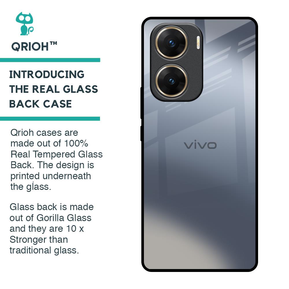 Space Grey Gradient Glass Case for Vivo V29e 5G