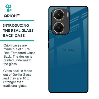 Cobalt Blue Glass Case for Vivo V29e 5G
