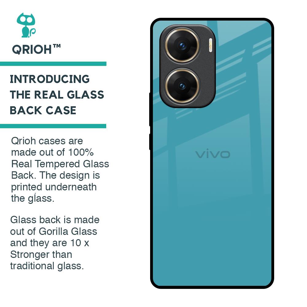Oceanic Turquiose Glass Case for Vivo V29e 5G