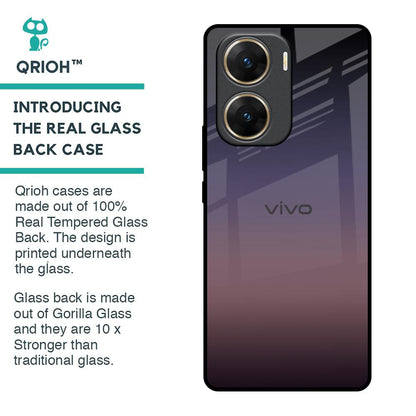 Grey Ombre Glass Case for Vivo V29e 5G