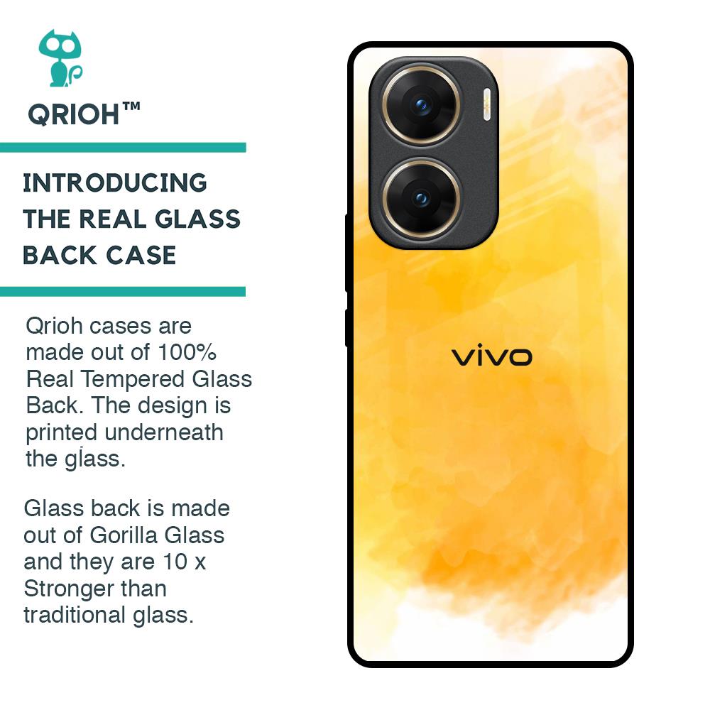 Rustic Orange Glass Case for Vivo V29e 5G