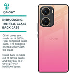 Pastel Pink Gradient Glass Case For Vivo V29e 5G