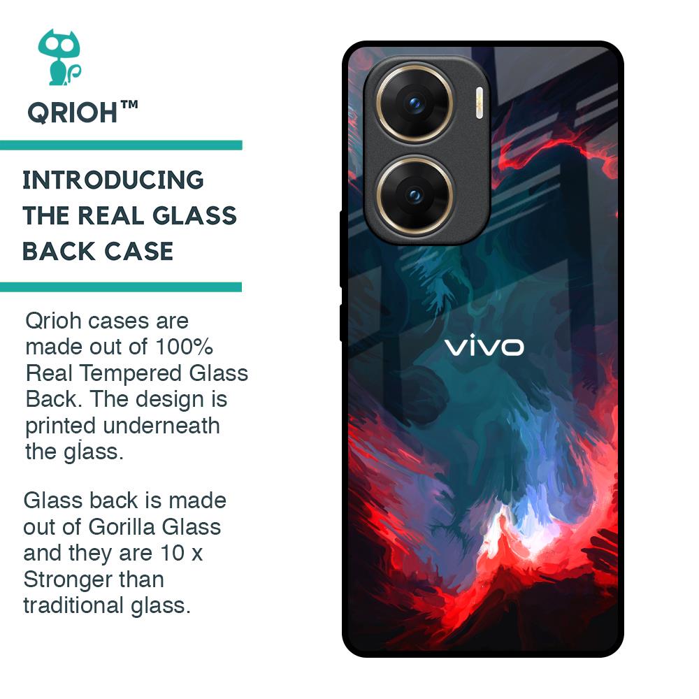 Brush Art Glass Case For Vivo V29e 5G