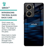 Blue Rough Abstract Glass Case for Vivo V29e 5G