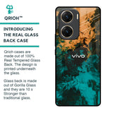 Watercolor Wave Glass Case for Vivo V29e 5G