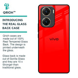 Blood Red Glass Case for Vivo V29e 5G