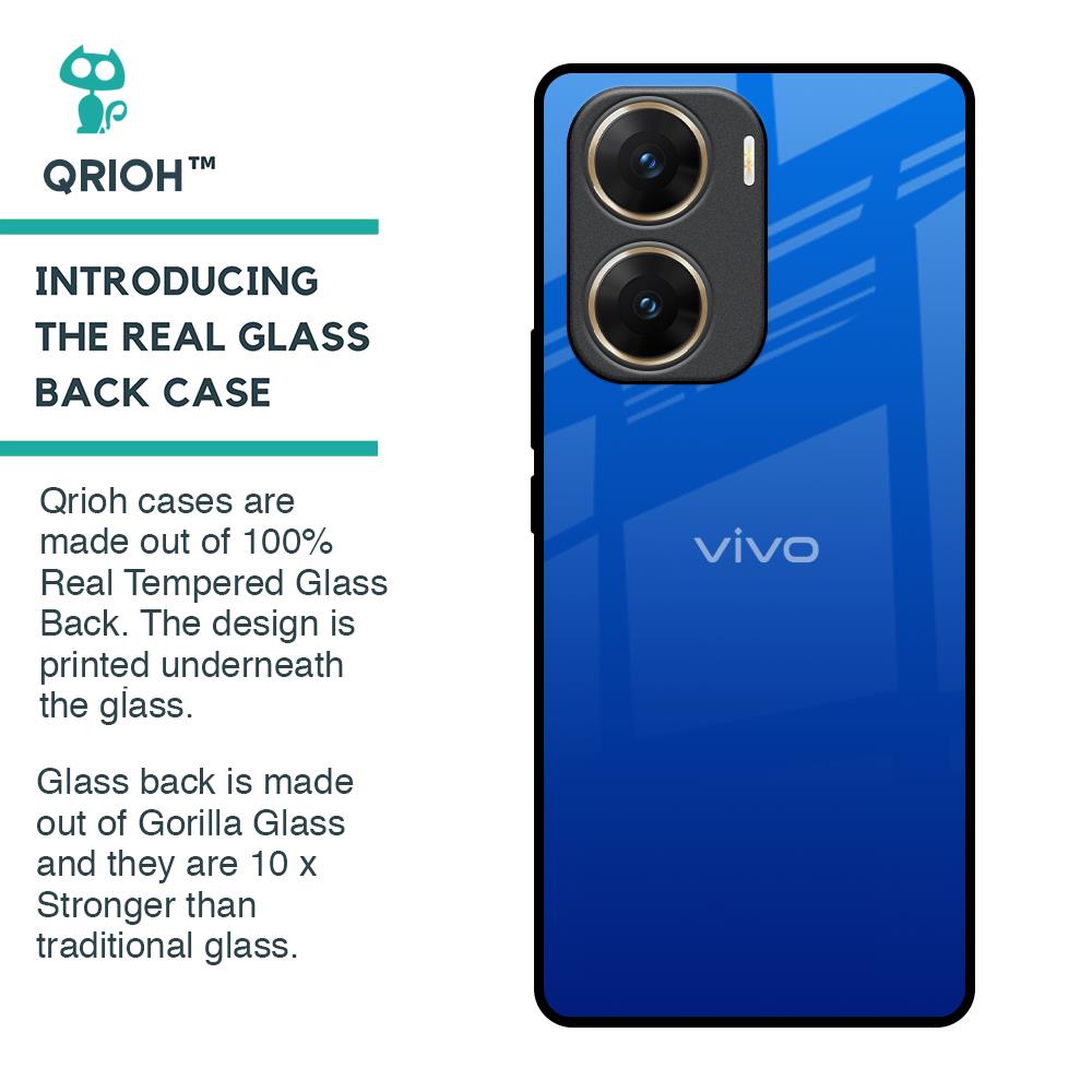 Egyptian Blue Glass Case for Vivo V29e 5G