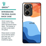 Wavy Color Pattern Glass Case for Vivo V29e 5G