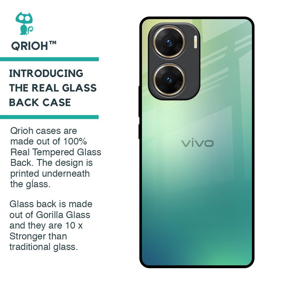Dusty Green Glass Case for Vivo V29e 5G