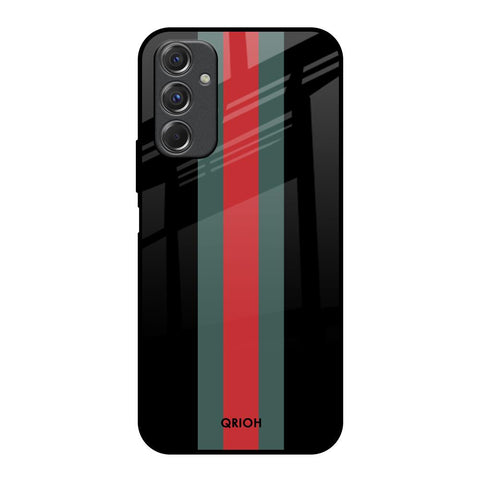Vertical Stripes Samsung Galaxy F34 5G Glass Back Cover Online