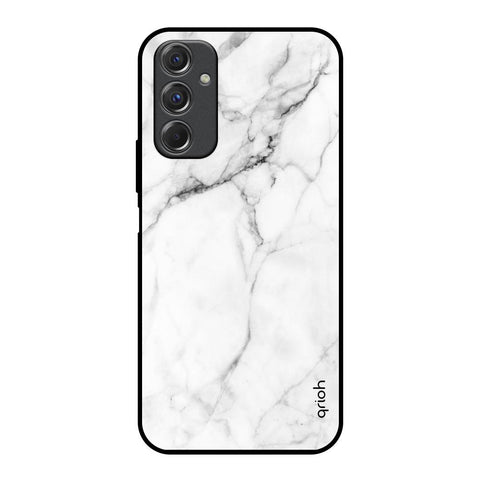 Modern White Marble Samsung Galaxy F34 5G Glass Back Cover Online