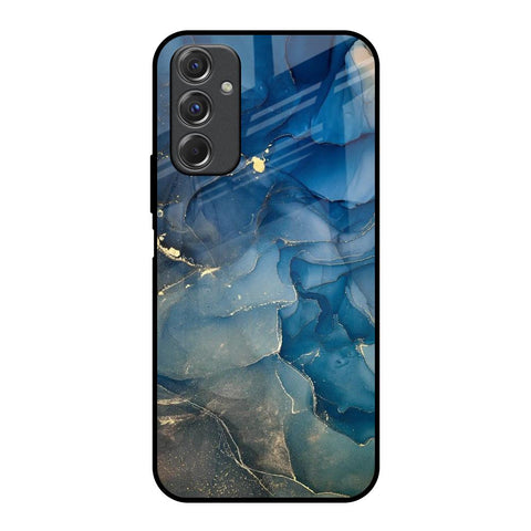 Blue Cool Marble Samsung Galaxy F34 5G Glass Back Cover Online